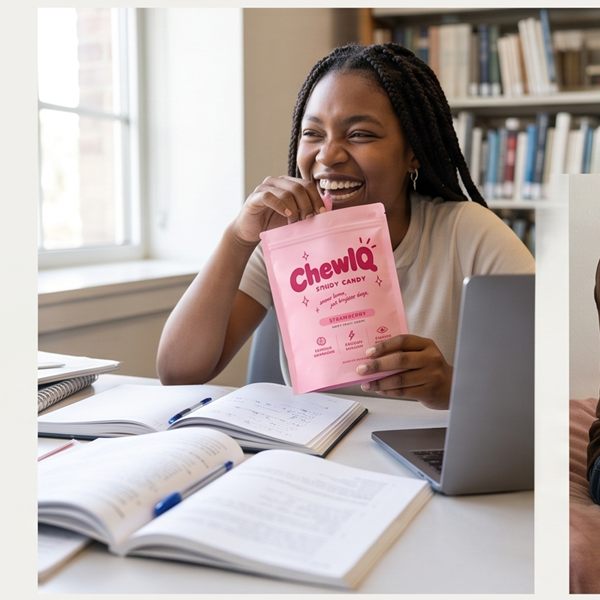 ChewIQ study candy, in use
